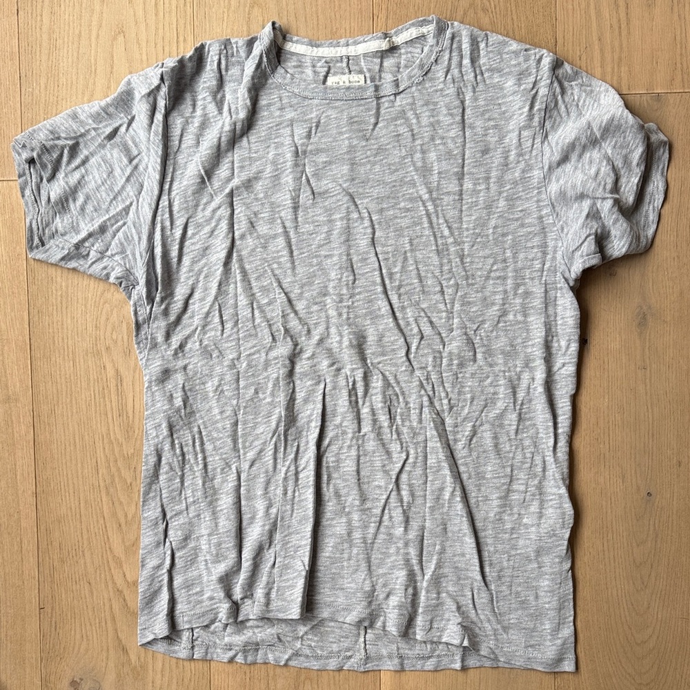 rag & bone Light Gray Men's Short Sleeve Tee